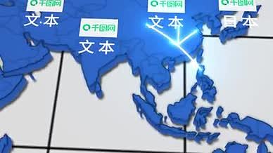 世界地球版块网络连接AE模板视频的预览图